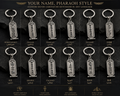 Custom Silver Cartouche  keychain– Hieroglyphics & Any Language